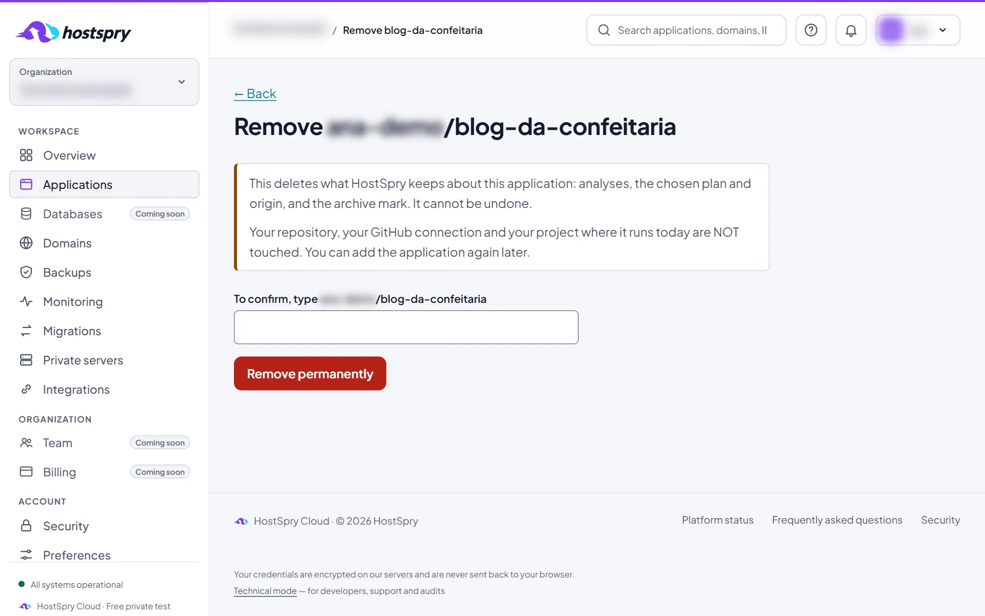 Screenshot: Confirm