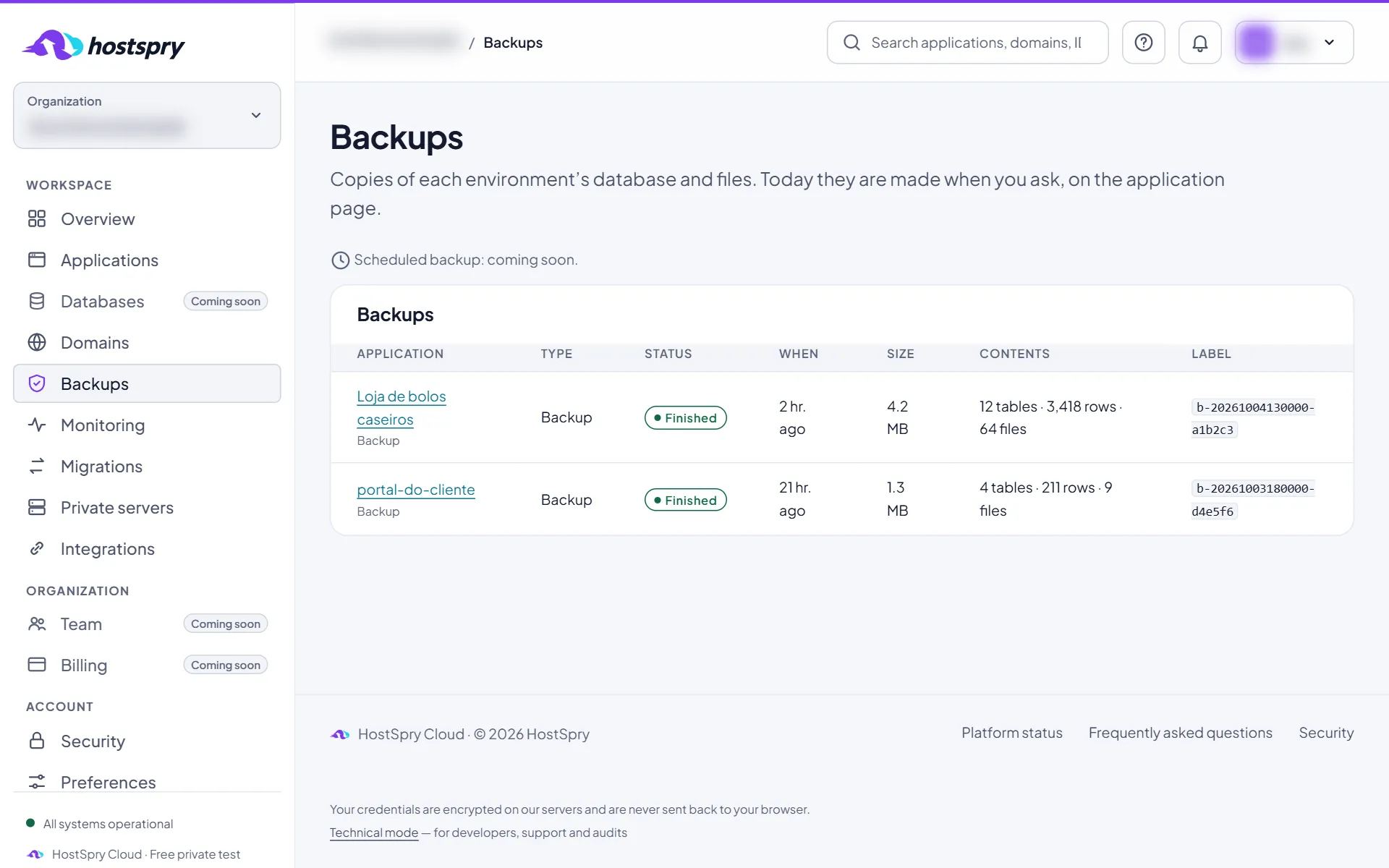 Screenshot: Your copies