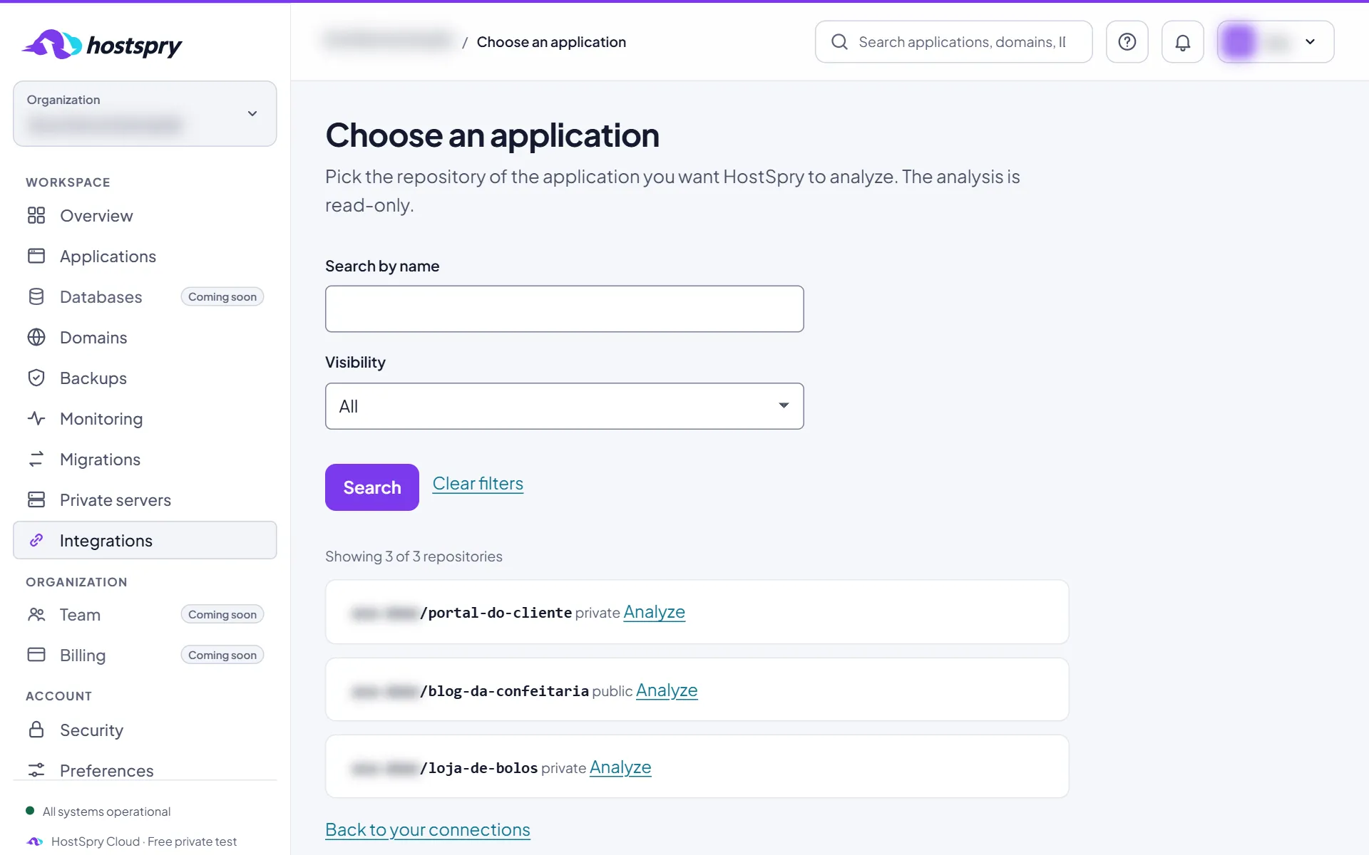 Screenshot: Analyze the repository