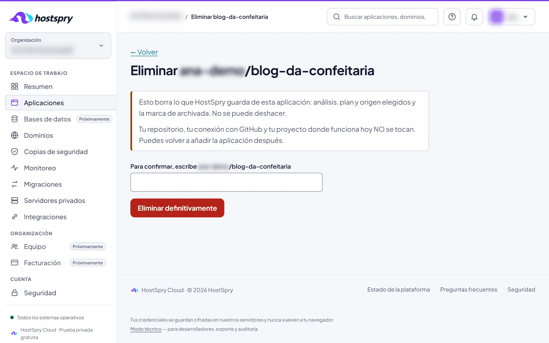 Captura de pantalla: Confirma