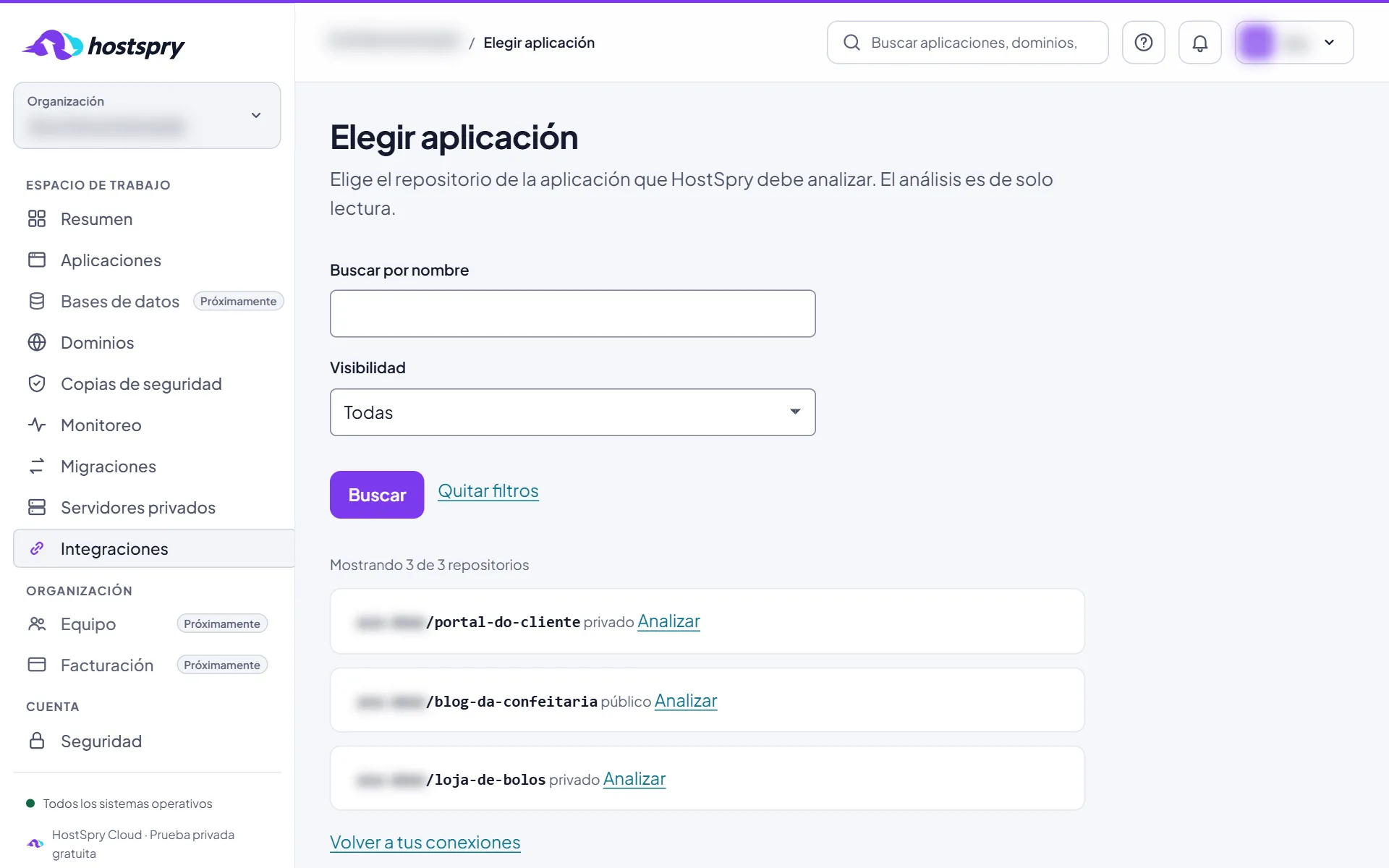 Captura de pantalla: Analiza el repositorio