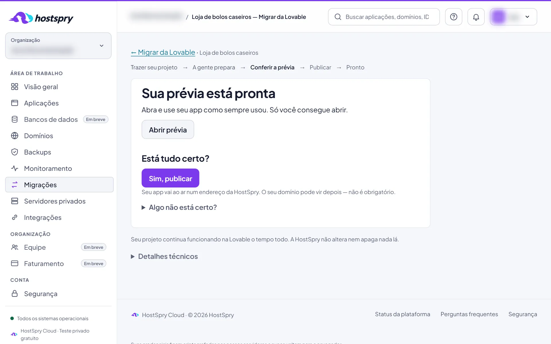 Captura da tela: Confira a prévia