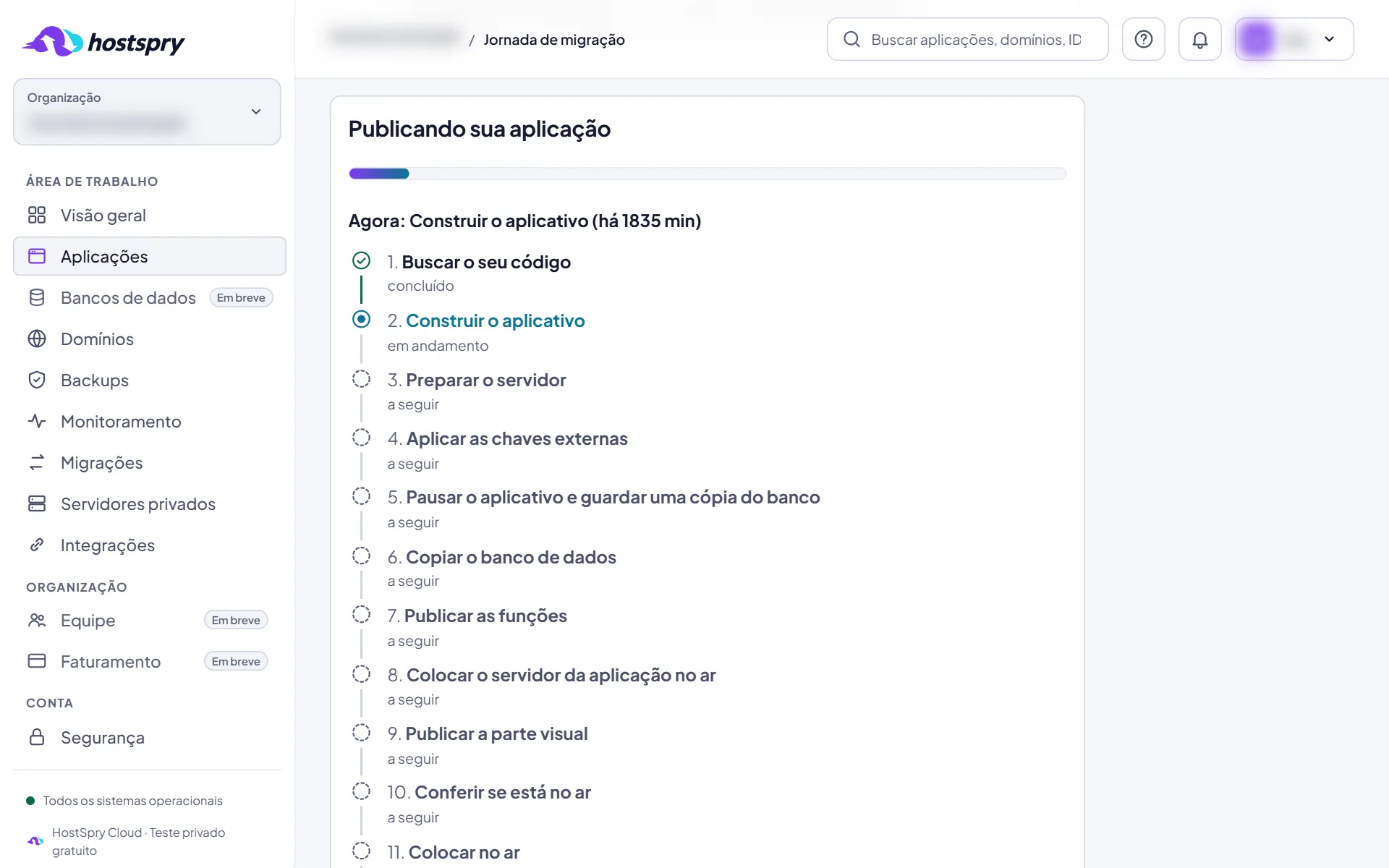 Captura da tela: Acompanhe